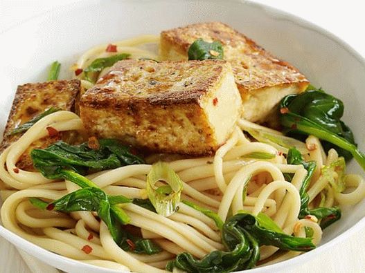Foto azijske rezanci Tofu