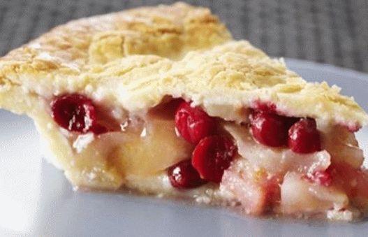 Foto dijeljenje bez glutena s kruškama i brusnicama