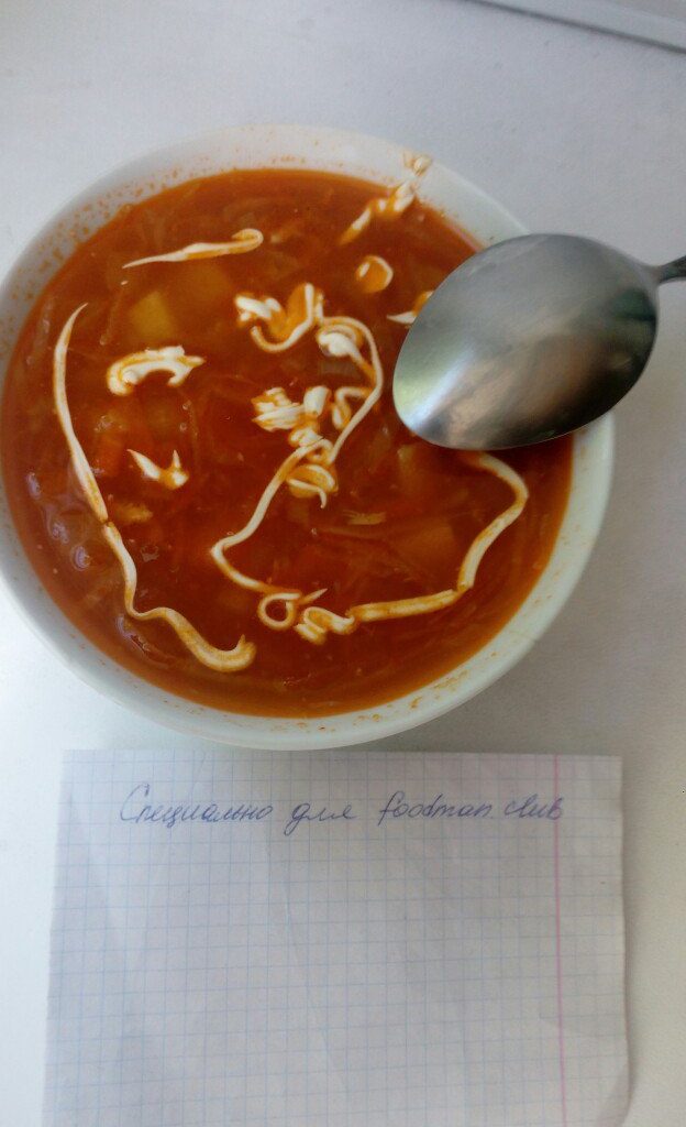 Borsch na pilećim zalihama