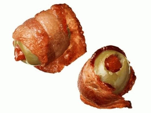 Punjene slanine umotane masline
