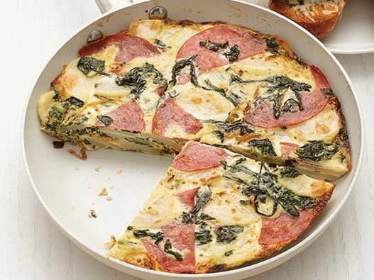 Fotografija Frittata sa salamom i cveklom