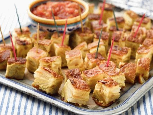 Foto španska tortilja Canapes