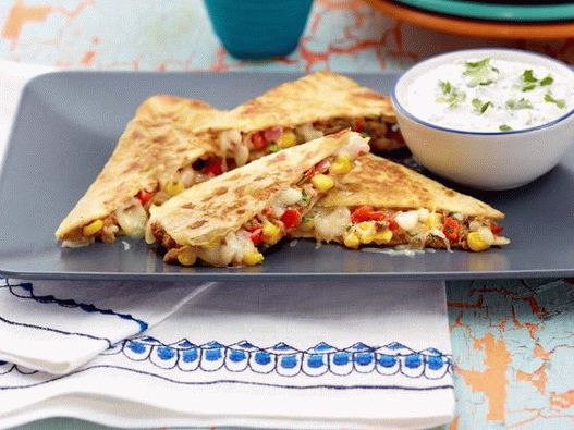 Fotografija Quesadille sa kukuruzom i pasuljem