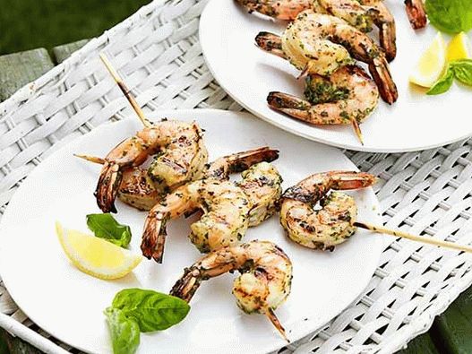 Fotografske račiće na žaru marinirane s Dijon senfom