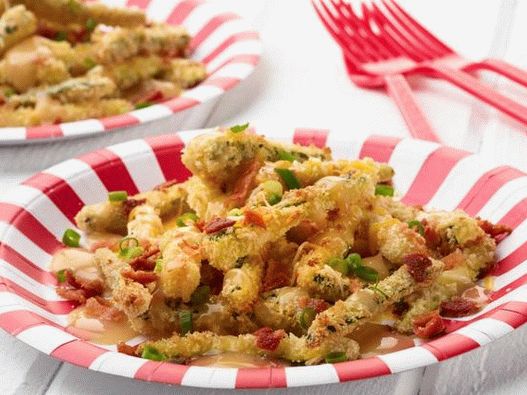 Fotografija jela - Disko-pržene tikvice sa umakom i sirom