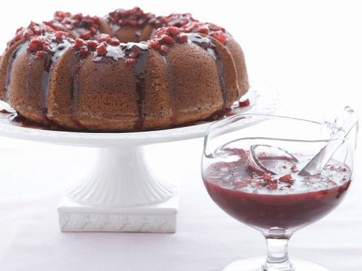 Foto limunski cupcake sa Rhubarb Glaze