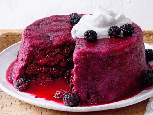 Fotografija jela - Ljetni puding od kupinovog kruha