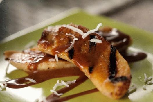 Foto jela - banane na žaru sa čokoladnim sosom