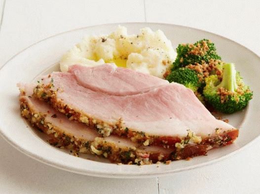 Šunka, pasirani dvostruki senf i zelje