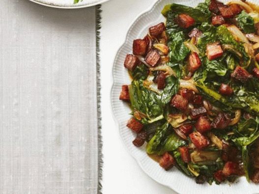 Braised Escariol sa slaninom