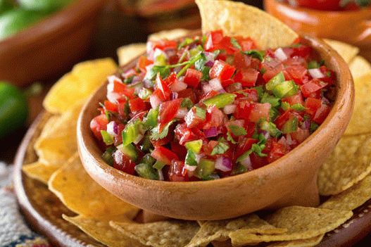 Foto meksički pico de Gallo umak
