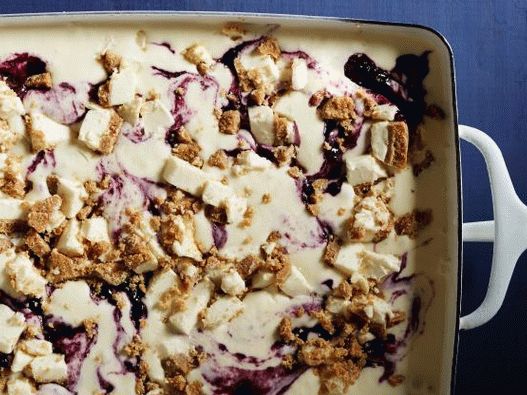 Foto sladoled sa borovnicom od sira bez boce