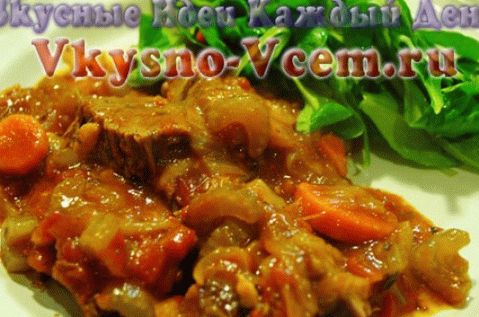 meso u laganoj šporet u jabučnom soku
