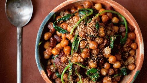 Fotografija slanuta pečenih chorizo   (Garbanzo con chorizo)
