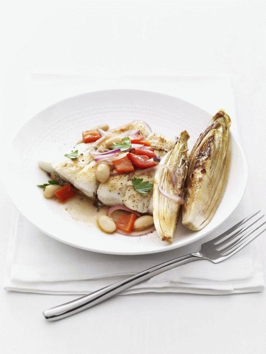 Foto šargarepa sa prilogom belog pasulja i endivije