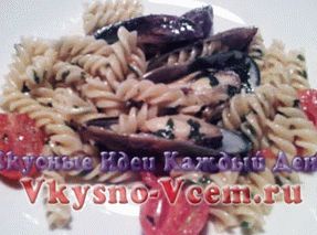 Fusilli tjestenina s dagnjama