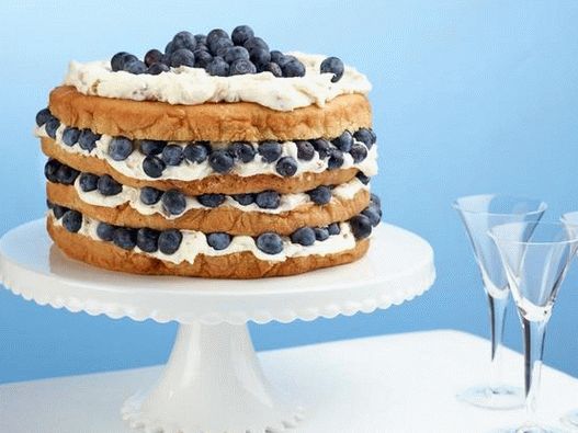 Fotografija jela - italijanska torta sa kokosovom kremom i borovnicama