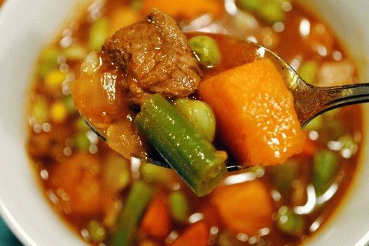 Fotografija raguta (gulaša) sa grahom i govedinom