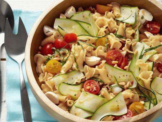 Fotografija jela - Pasta salata sa tikvicama i mocarelom