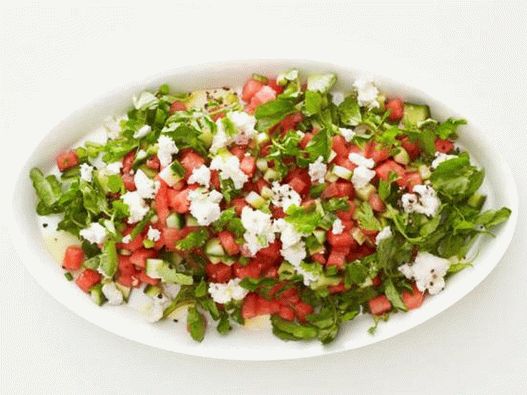 Fotografija jela - Salata od lubenice i krastavca