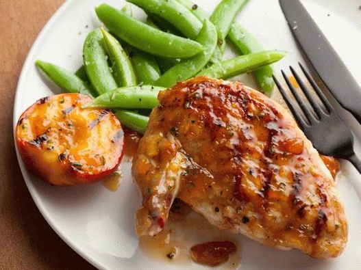 Pileća prsa na roštilju u glazuri od breskve