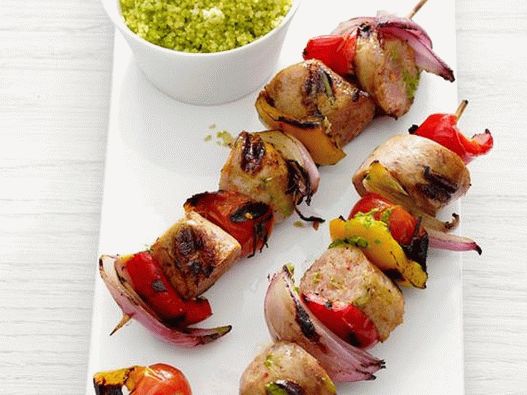 Kotleti od pilećih kobasica i slatke paprike