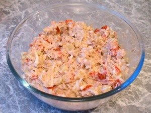 Salata "Fudbal" sa ribom