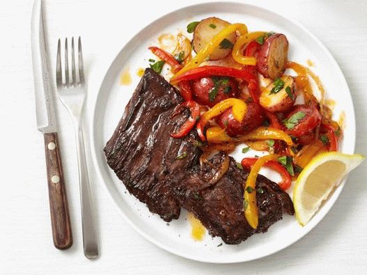 Foto suknja odreska sa nadjevom slatke paprike