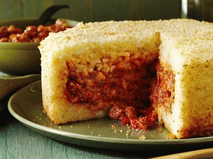 Fotografija timbala od riže sa mesom