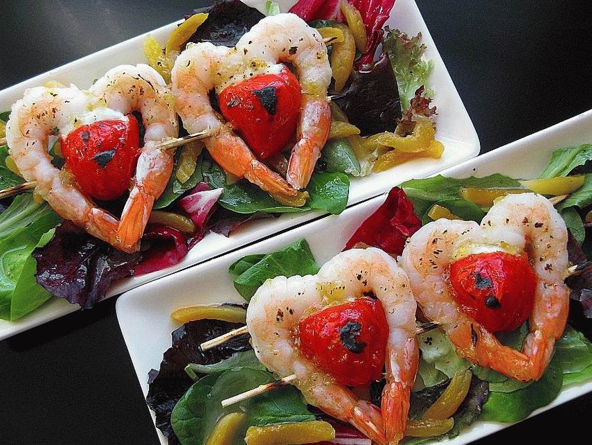 Salata od škampa sa blizanačkim srcima 1000