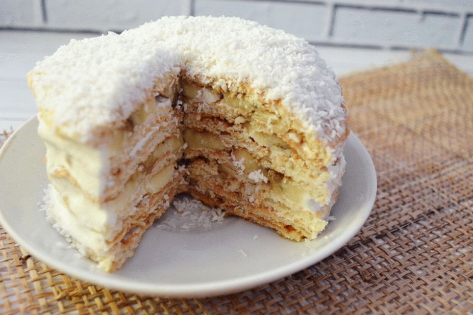 Waffle torta s bananom