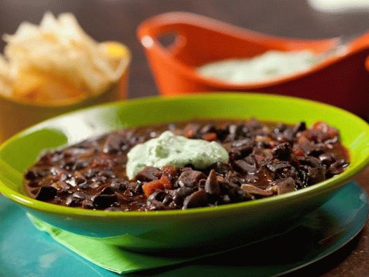 Foto vegetarijanski čili sa gljivama