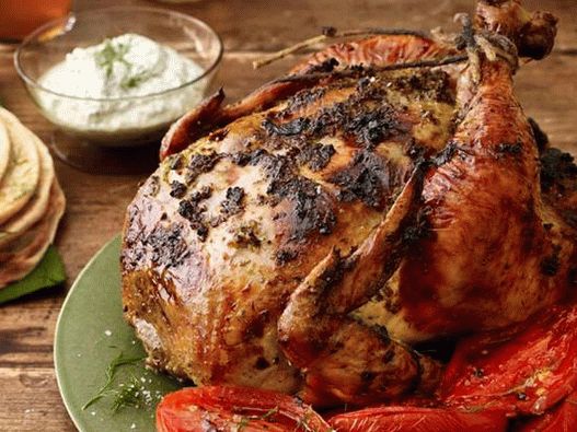 Piletina sa zelenilom i paradajzom u rerni