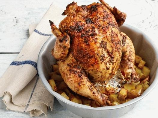 Fotografija jela - pečena piletina i krompir u obliku torte