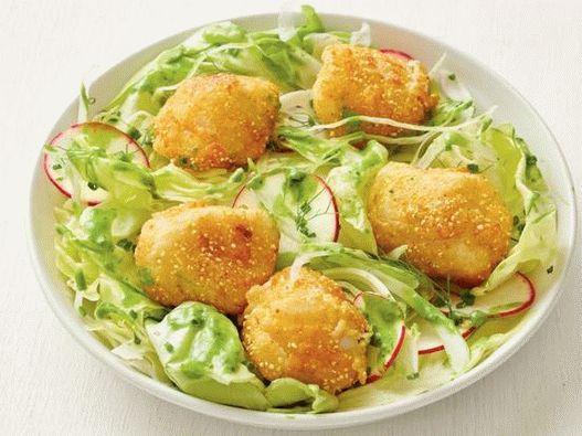 Fotografija prženih čekinja sa salatom